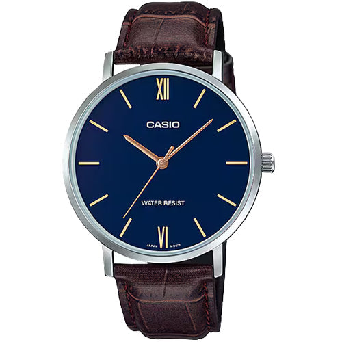 Casio Enticer MTP-VT01 series Blue Dial Men 40mm A1616 MTP-VT01L-2B
