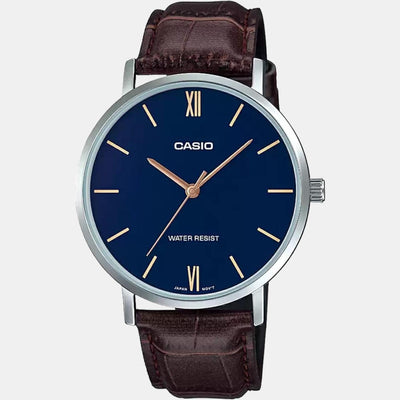 Enticer Men Quartz Blue Dial Analog Leather Watch A1616