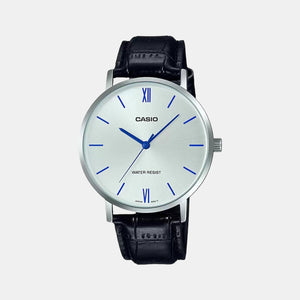 Enticer Men Quartz Silver Dial Analog Leather Watch A1617