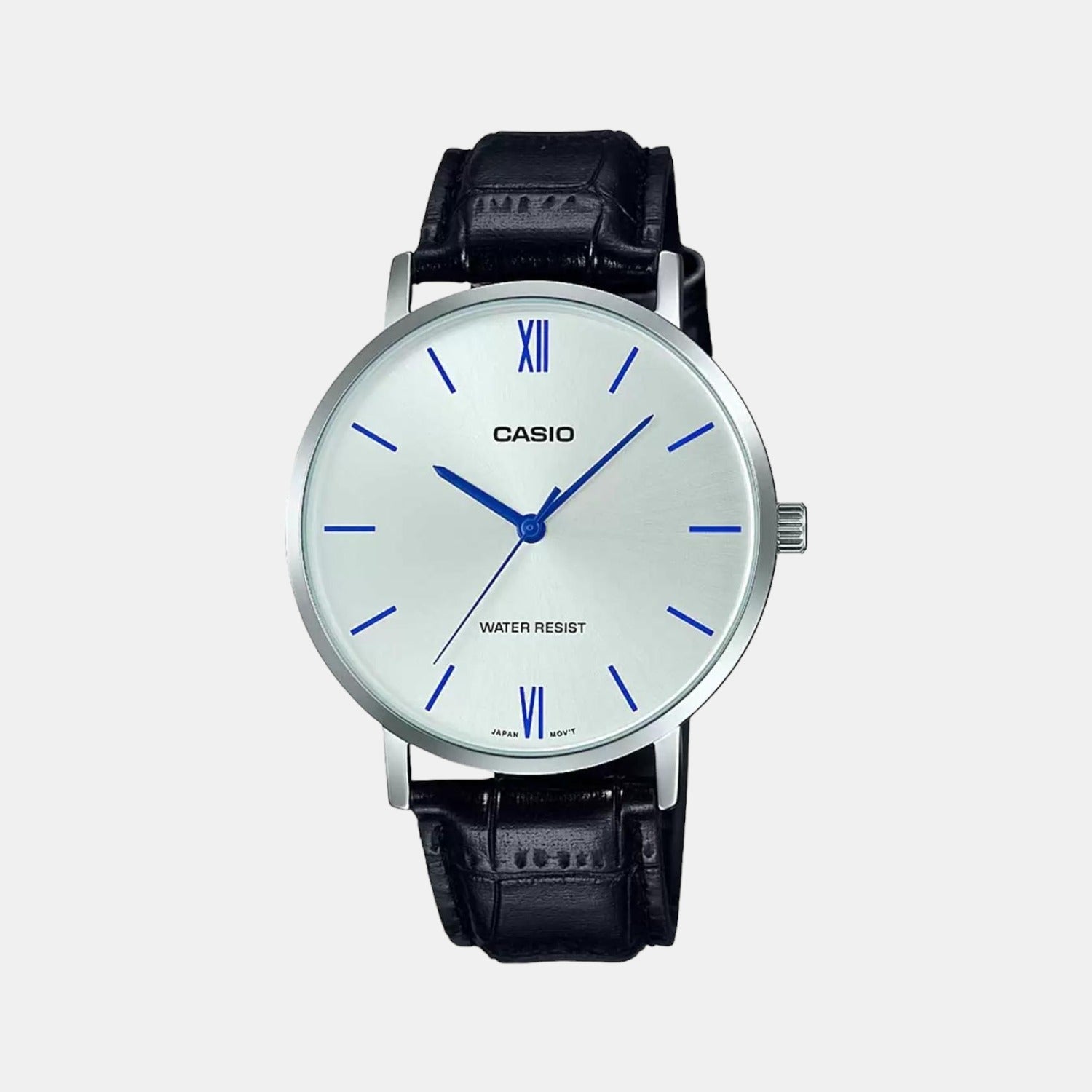 Enticer Men Quartz Silver Dial Analog Leather Watch A1617