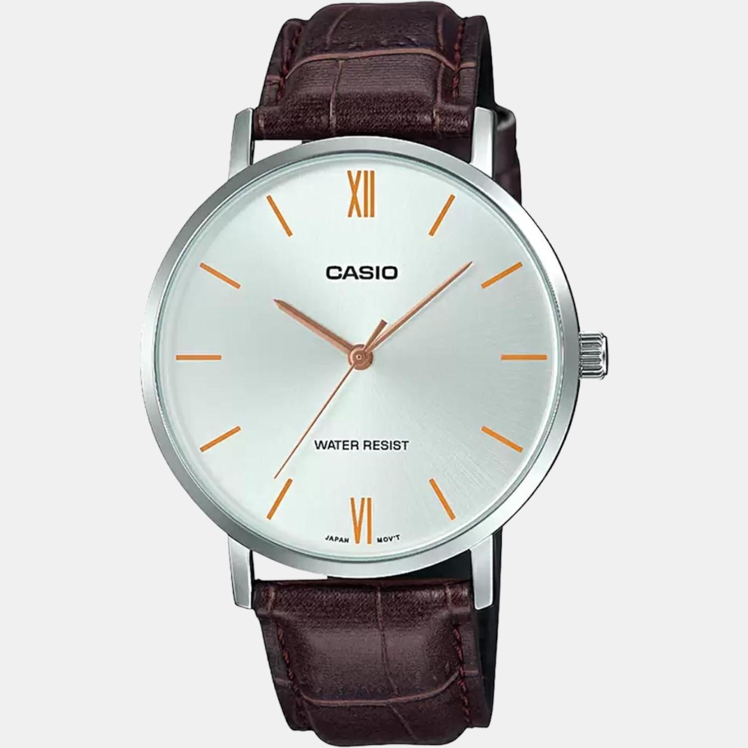 Enticer Men Quartz White Dial Analog Leather Watch A1618