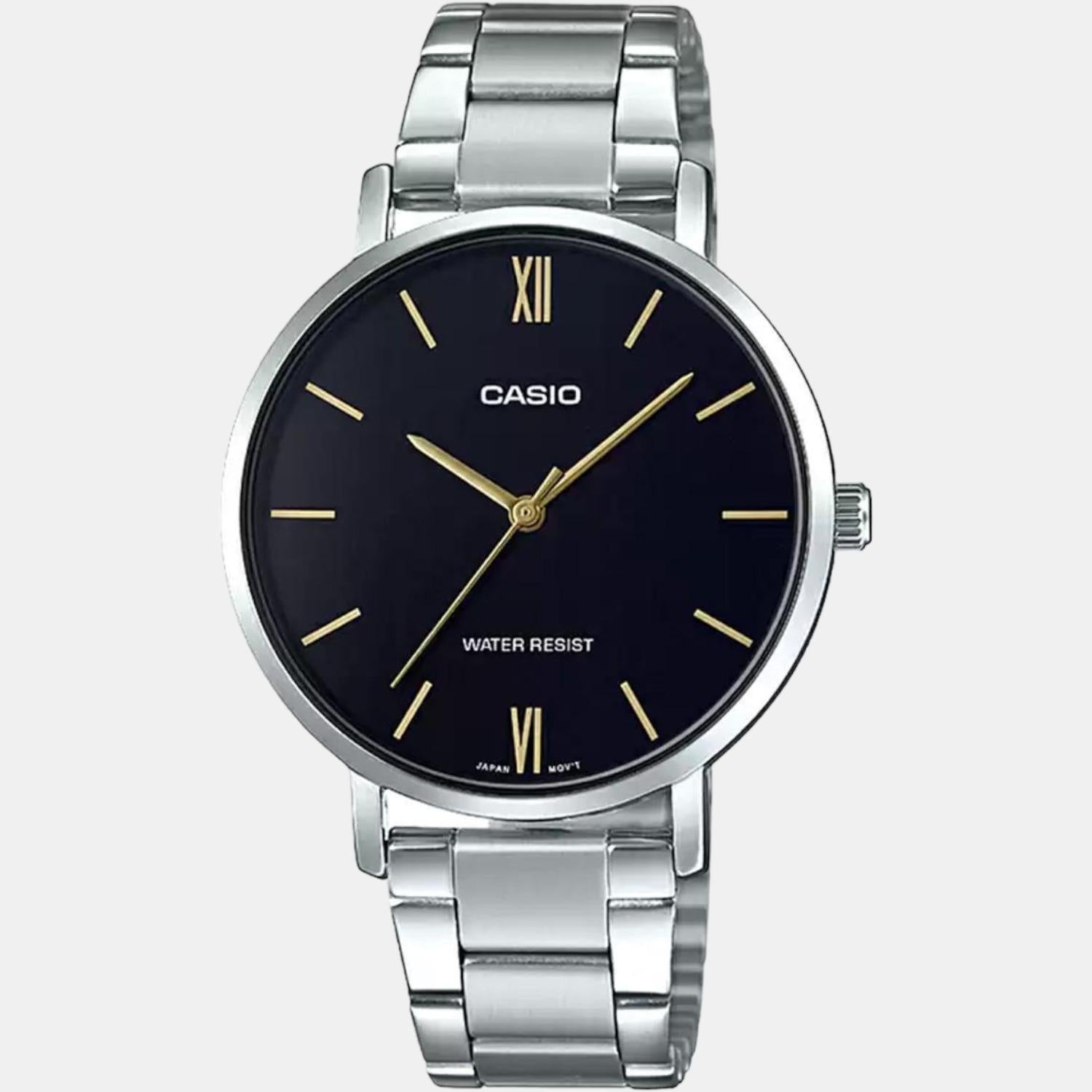 Enticer Women Quartz Black Dial Analog Stainless Steel Watch A1622