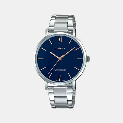 Enticer Women Quartz Blue Dial Analog Stainless Steel Watch A1623
