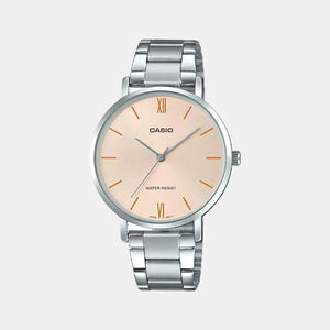 Enticer Women Quartz Pink Dial Analog Stainless Steel Watch A1624