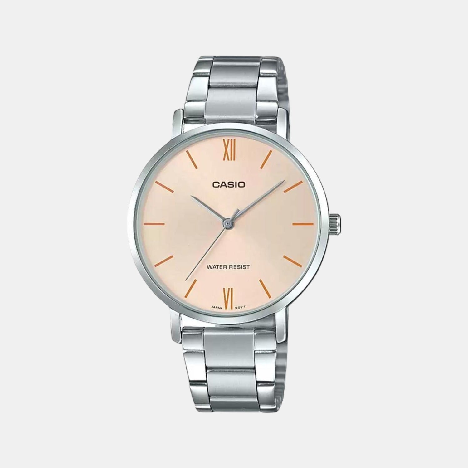 Enticer Women Quartz Pink Dial Analog Stainless Steel Watch A1624