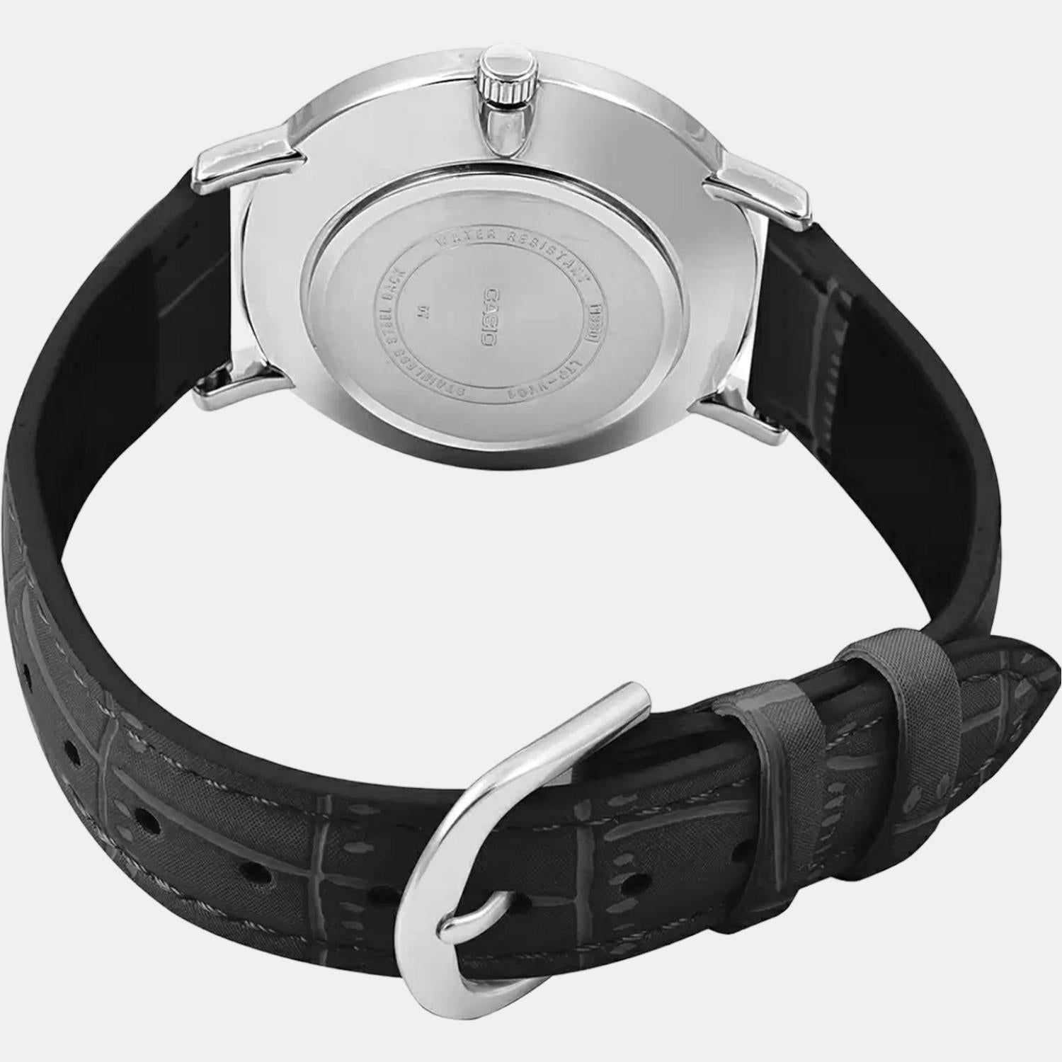Enticer Women Quartz Black Dial Analog Leather Watch A1626
