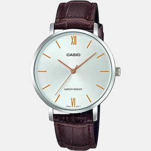 Enticer Women Quartz Silver Dial Analog Leather Watch A1628