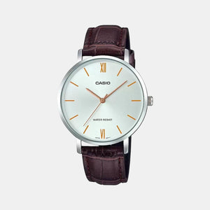 Enticer Women Quartz Silver Dial Analog Leather Watch A1628