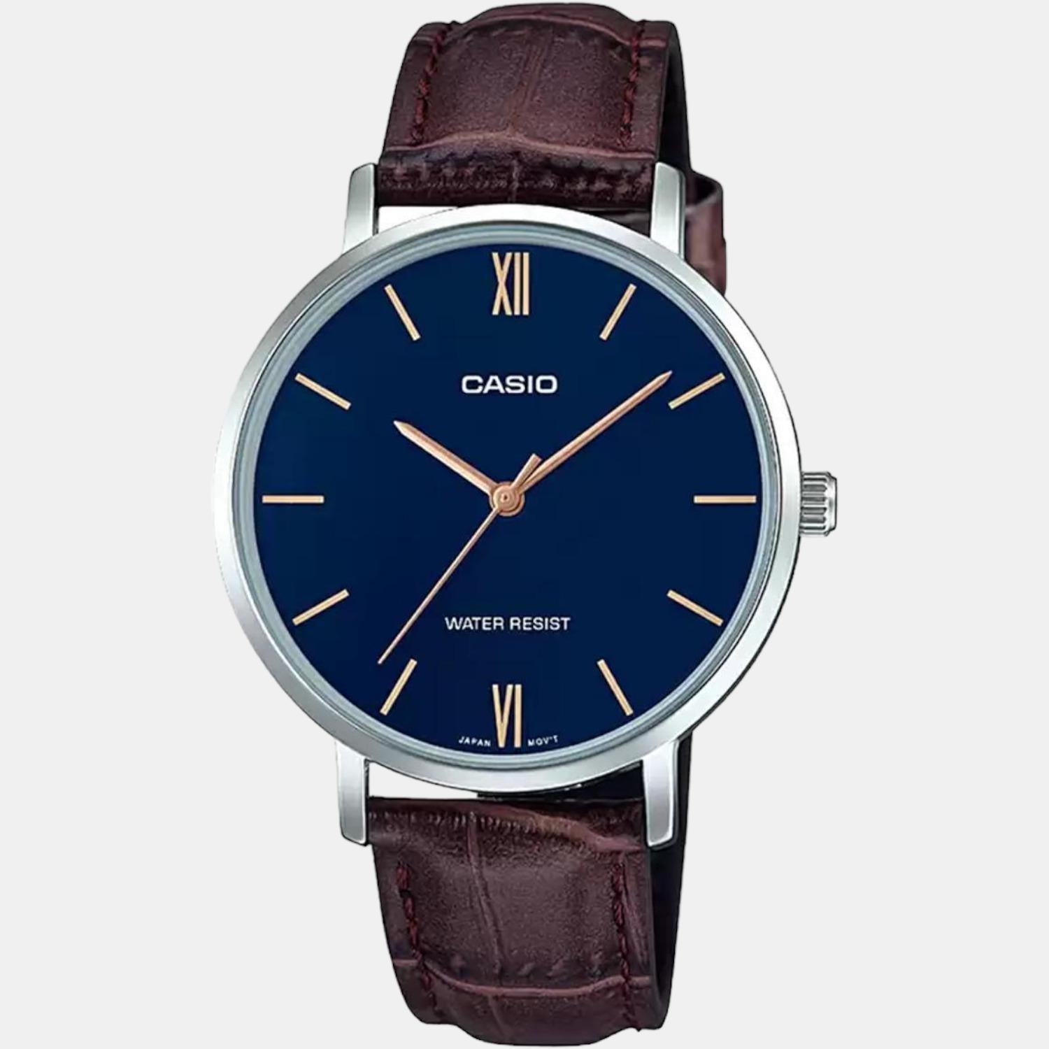 Enticer Women Quartz Blue Dial Analog Leather Watch A1629