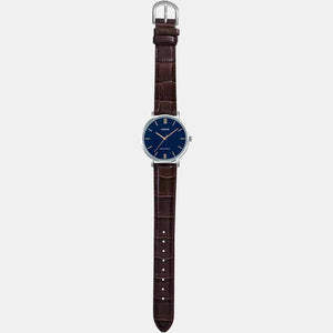 Enticer Women Quartz Blue Dial Analog Leather Watch A1629