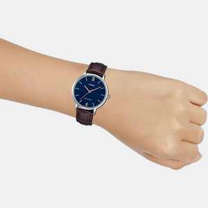 Enticer Women Quartz Blue Dial Analog Leather Watch A1629