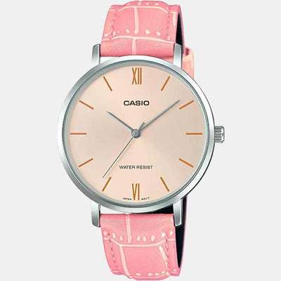Enticer Women Quartz Rose Gold Dial Analog Leather Watch A1630