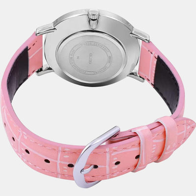 Enticer Women Quartz Rose Gold Dial Analog Leather Watch A1630