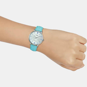 Enticer Women Quartz Silver Dial Analog Leather Watch A1631
