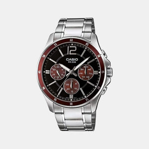 Enticer Men Quartz Black Dial Chronograph Stainless Steel Watch A1647