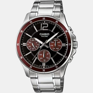 Enticer Men Quartz Black Dial Chronograph Stainless Steel Watch A1647