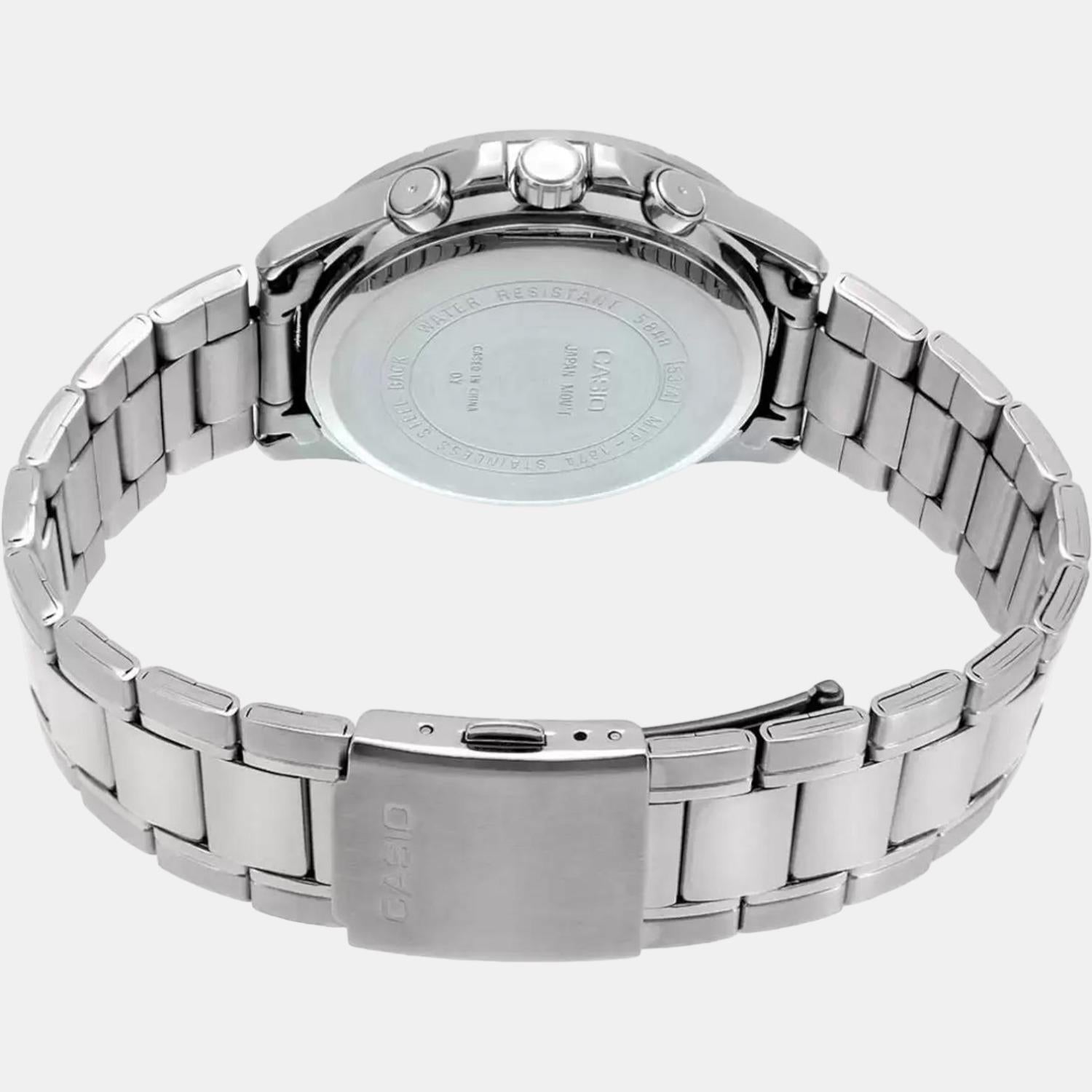 Enticer Men Quartz Black Dial Chronograph Stainless Steel Watch A1647