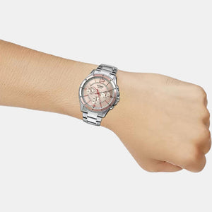 Enticer Men Quartz Rose Gold Dial Chronograph Stainless Steel Watch A1649
