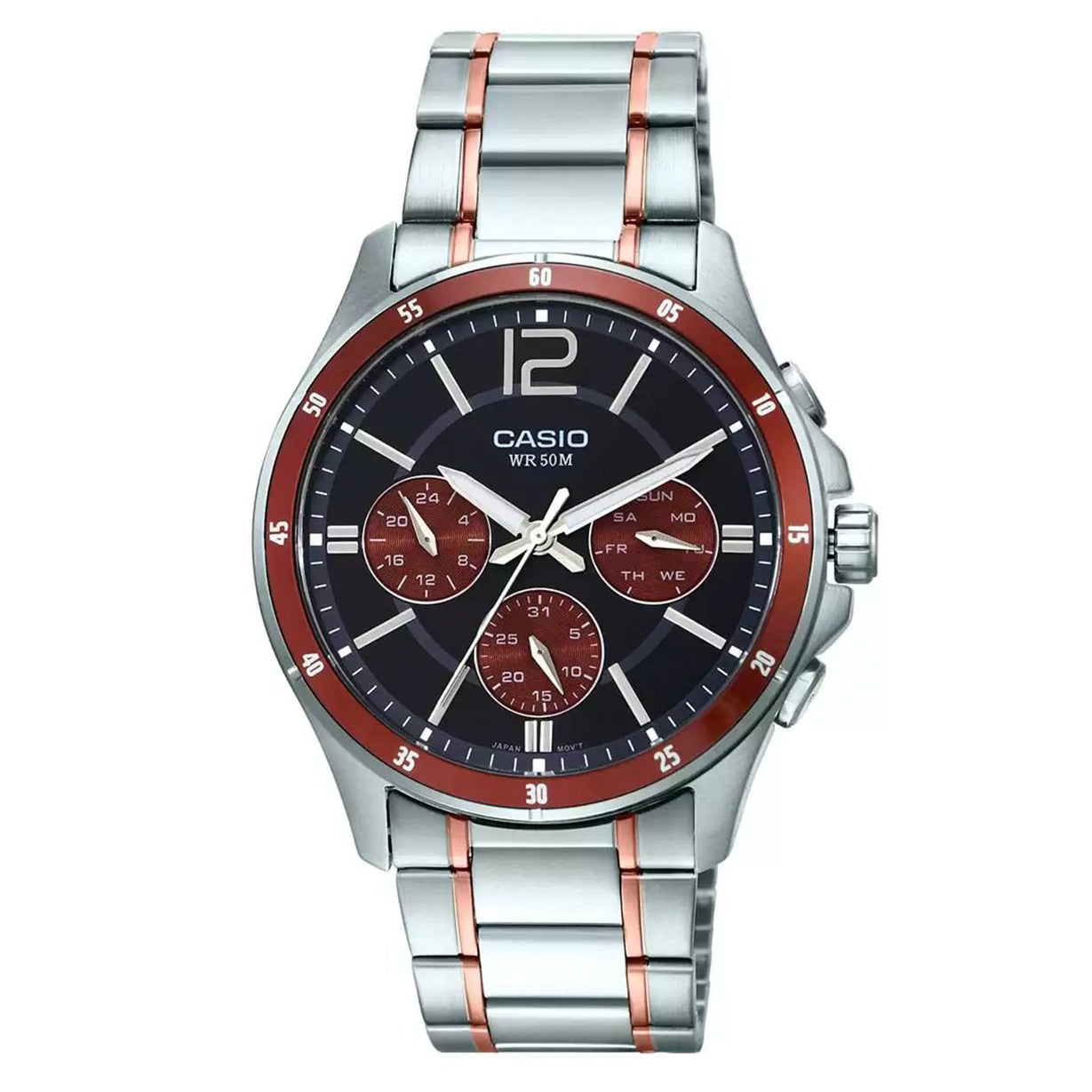 Casio Enticer Brown Dial Men 43.5mm