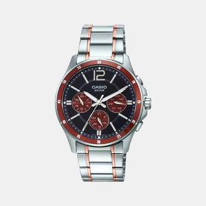 Enticer Men Quartz Brown Dial Chronograph Stainless Steel Watch A1650