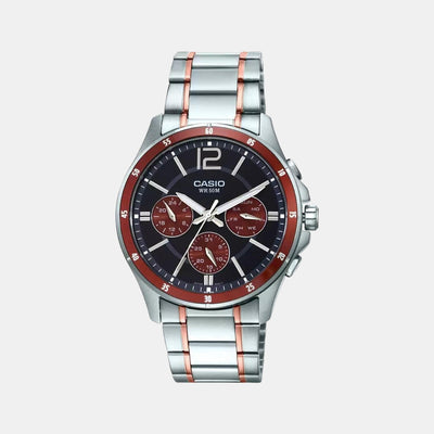 Enticer Men Quartz Brown Dial Chronograph Stainless Steel Watch A1650