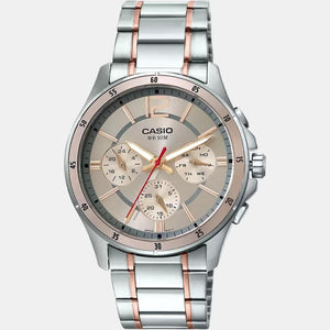 Enticer Men Quartz Rose Gold Dial Chronograph Stainless Steel Watch A1651