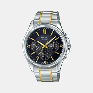 Enticer Men Quartz Silver Dial Chronograph Stainless Steel Watch A1656