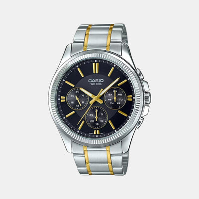 Enticer Men Quartz Silver Dial Chronograph Stainless Steel Watch A1656