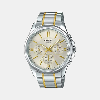 Enticer Men Quartz Silver Dial Chronograph Stainless Steel Watch A1657