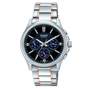 Casio Enticer Black & Blue Dial Men 42mm