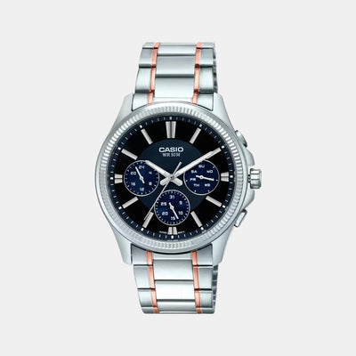 Enticer Men Quartz Black Dial Chronograph Stainless Steel Watch A1658