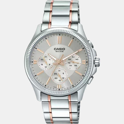 Enticer Men Quartz Gold Dial Chronograph Stainless Steel Watch A1659