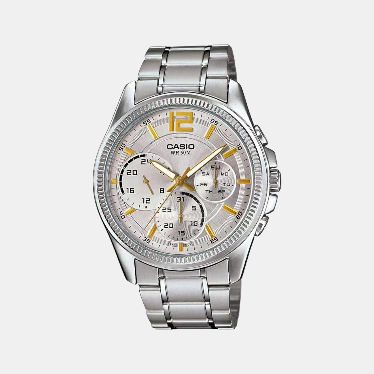 Enticer Men Quartz Blue Dial Chronograph Stainless Steel Watch A1661