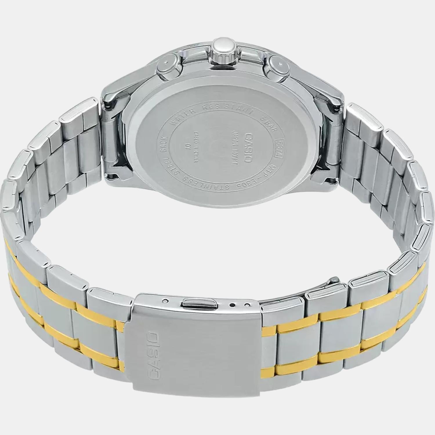 Enticer Men Quartz Silver Dial Chronograph Stainless Steel Watch A1664