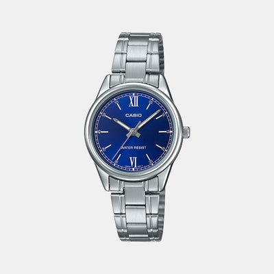Enticer Women Quartz Blue Dial Analog Stainless Steel Watch A1676