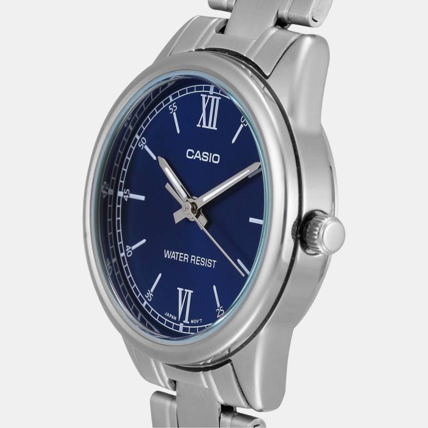 Enticer Women Quartz Blue Dial Analog Stainless Steel Watch A1676