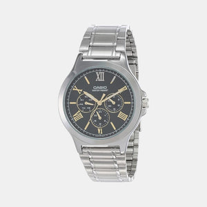 Enticer Men Quartz Black Dial Analog Stainless Steel Watch A1683