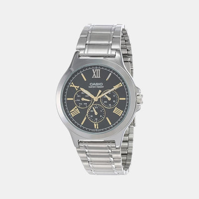 Enticer Men Quartz Black Dial Analog Stainless Steel Watch A1683