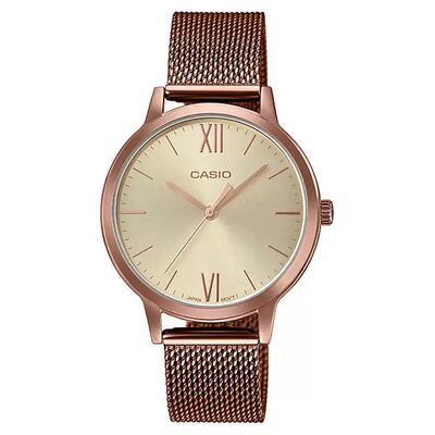 Casio Enticer Rose Gold Dial Women 32mm A1693