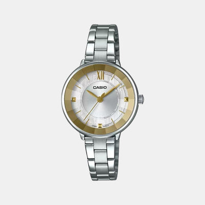 Enticer Women Quartz Silver Dial Analog Stainless Steel Watch A1732