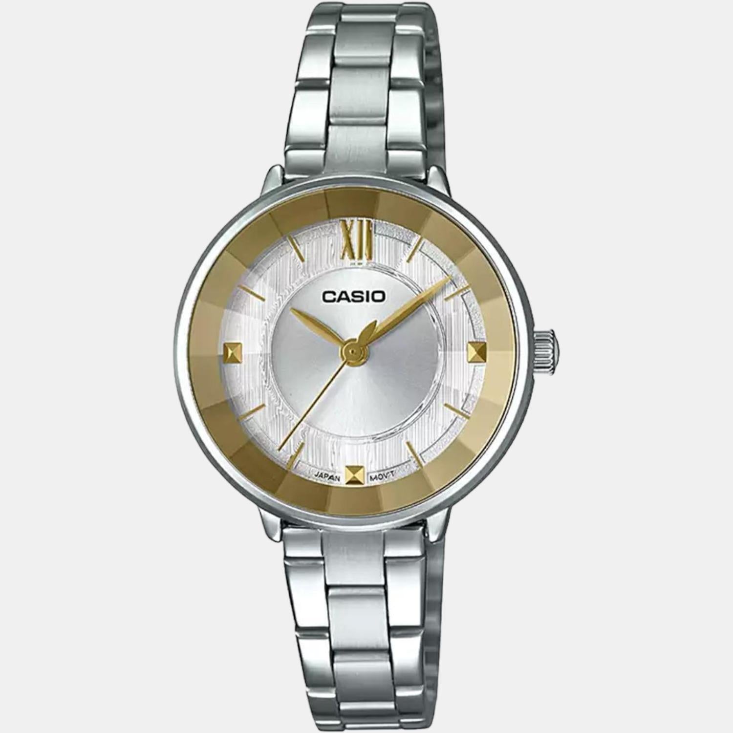 Enticer Women Quartz Silver Dial Analog Stainless Steel Watch A1732