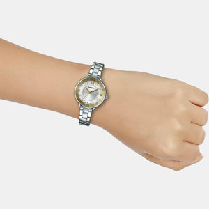 Enticer Women Quartz Silver Dial Analog Stainless Steel Watch A1732