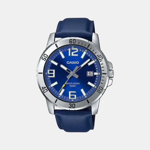 Enticer Men Quartz Blue Dial Analog Leather Watch A1737