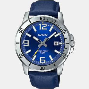 Enticer Men Quartz Blue Dial Analog Leather Watch A1737