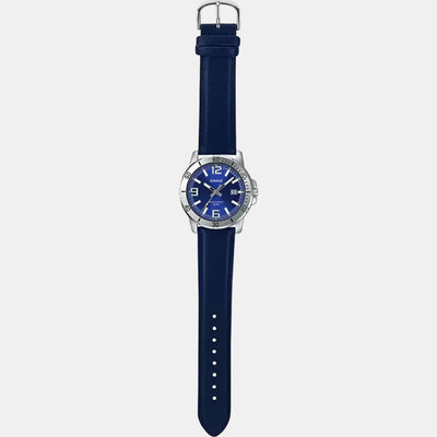 Enticer Men Quartz Blue Dial Analog Leather Watch A1737