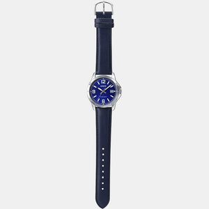 Enticer Men Quartz Blue Dial Analog Leather Watch A1741