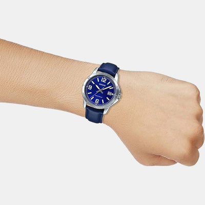 Enticer Men Quartz Blue Dial Analog Leather Watch A1741