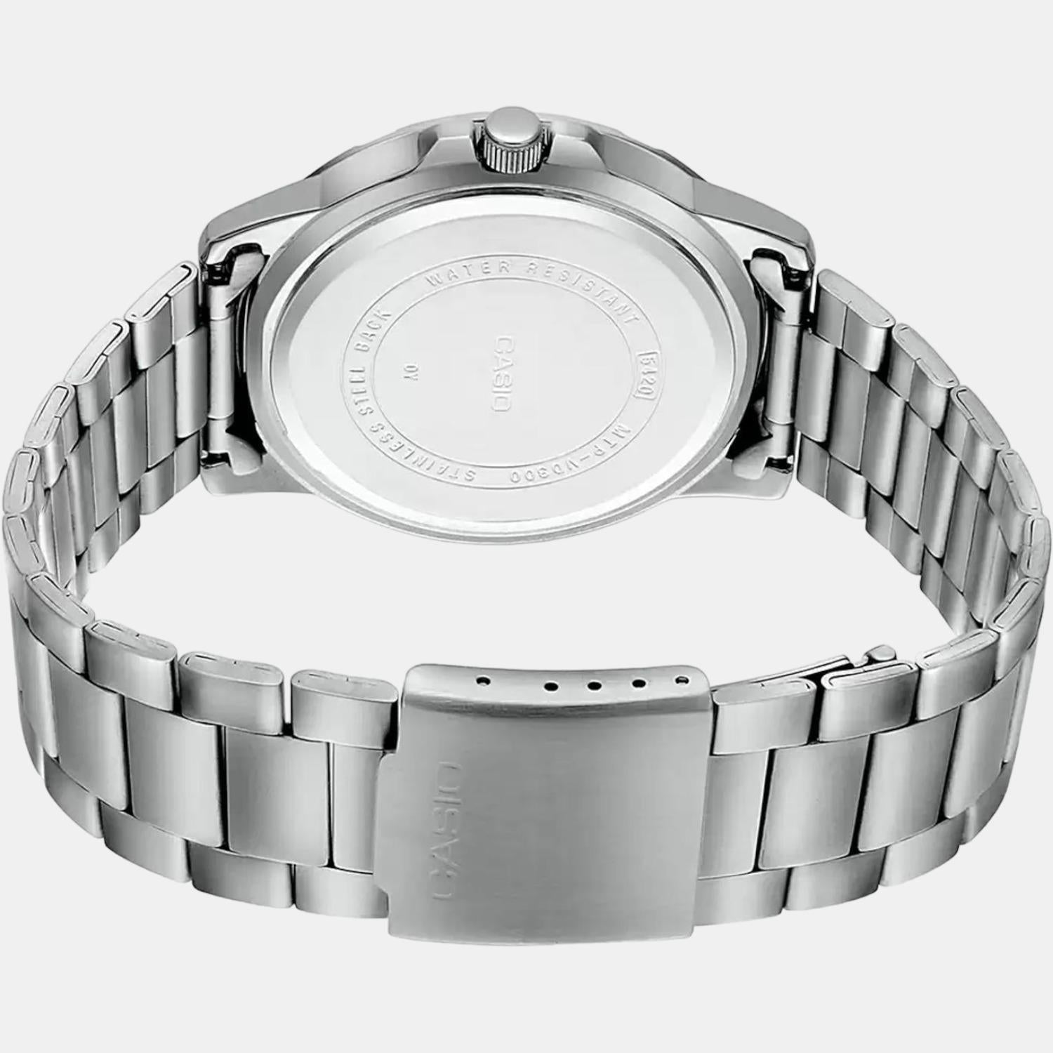 Enticer Men Quartz Blue Dial Multi-Function Stainless Steel Watch A1749