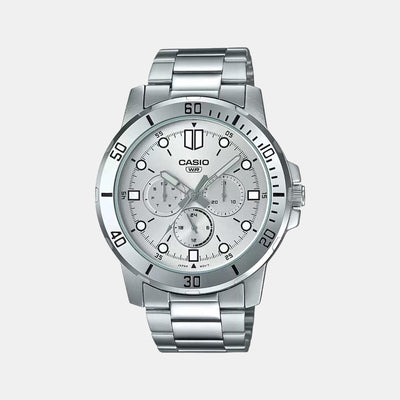 Enticer Men Quartz Silver Dial Chronograph Stainless Steel Watch A1750