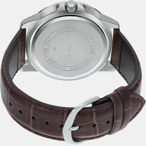 Enticer Men Quartz Black Dial Chronograph Leather Watch A1751